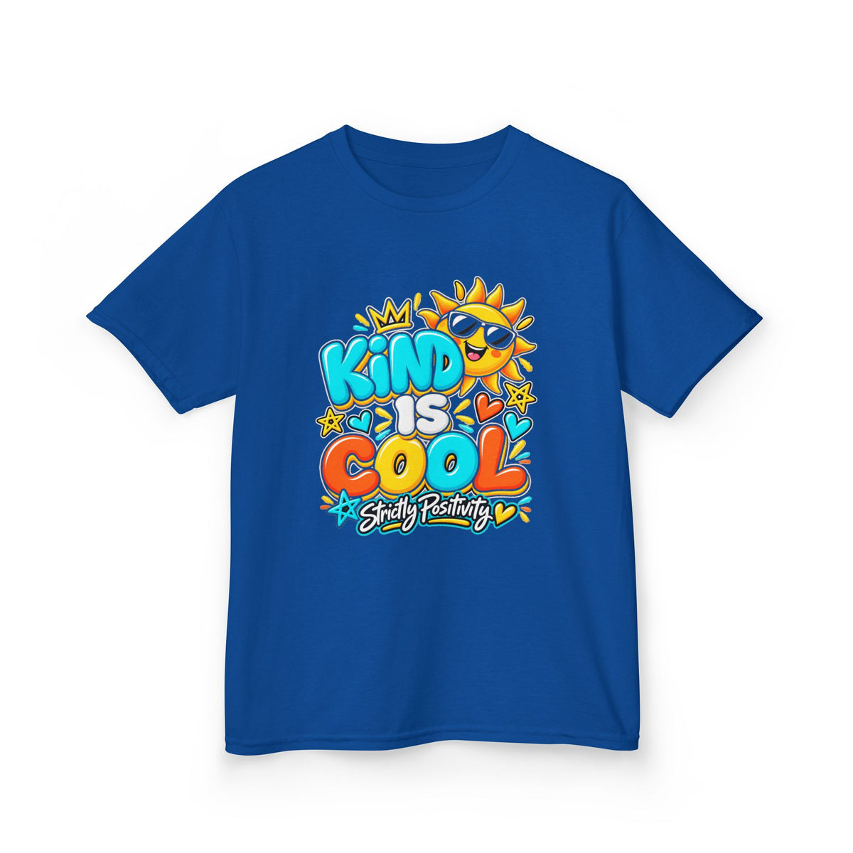 Kids Tee — "Kind Is Cool" Sunny Positive Graphic Shirt - Strictly Positivity