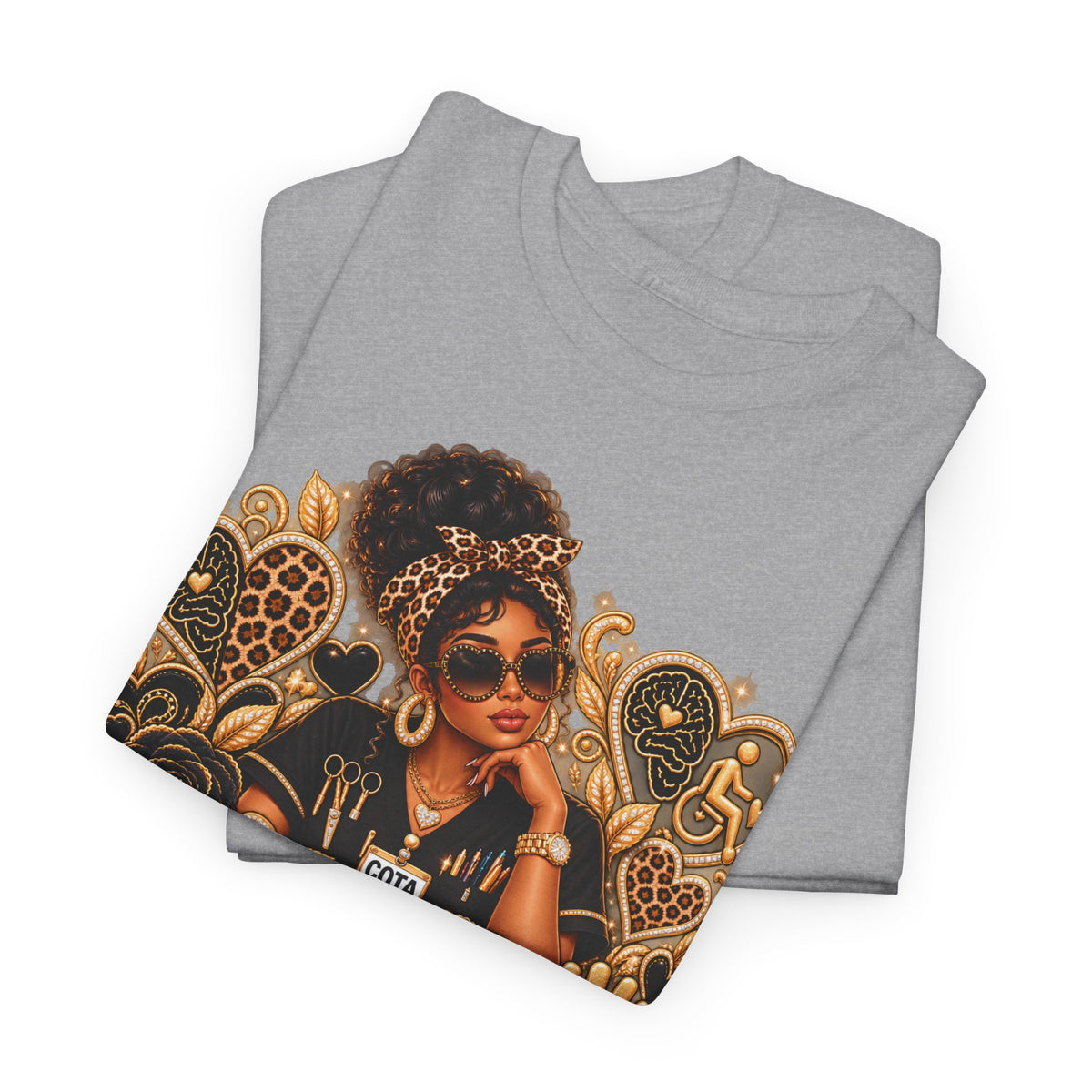 COTA Afro Queen Graphic Tee — Black Girl Magic Retro Design - Strictly Positivity