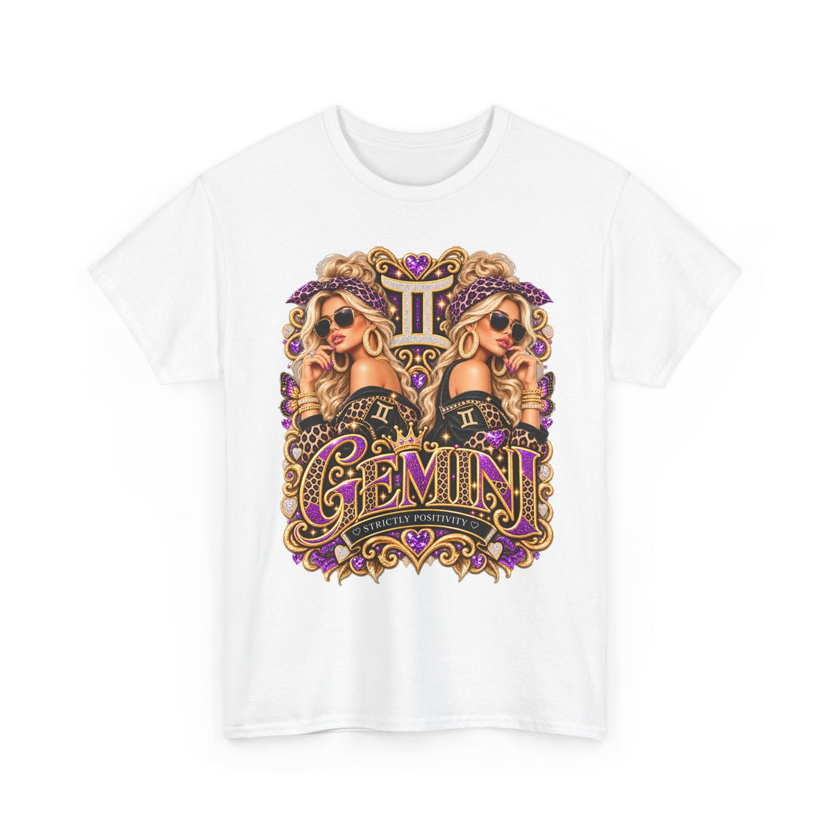 Gemini Zodiac Tee — Stylish Double Goddess Astrology Shirt - Strictly Positivity
