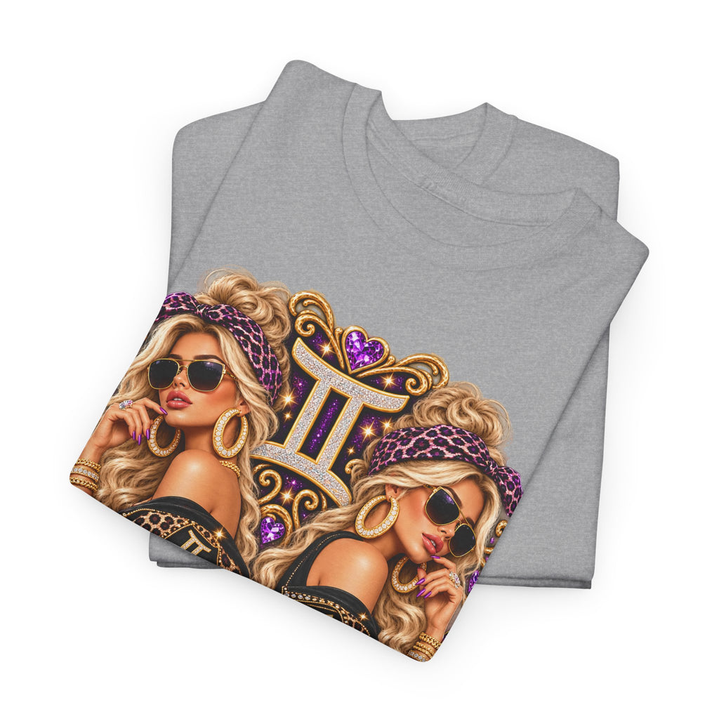 Gemini Zodiac Tee — Stylish Double Goddess Astrology Shirt - Strictly Positivity
