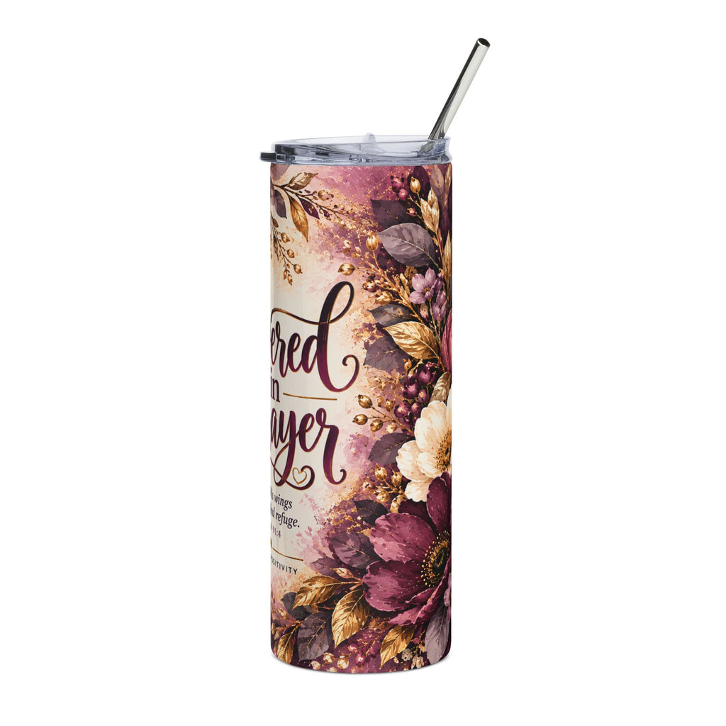 Covered in Prayer Tumbler | Psalm 91:4 | STRICTLY POSITIVITY - Strictly Positivity
