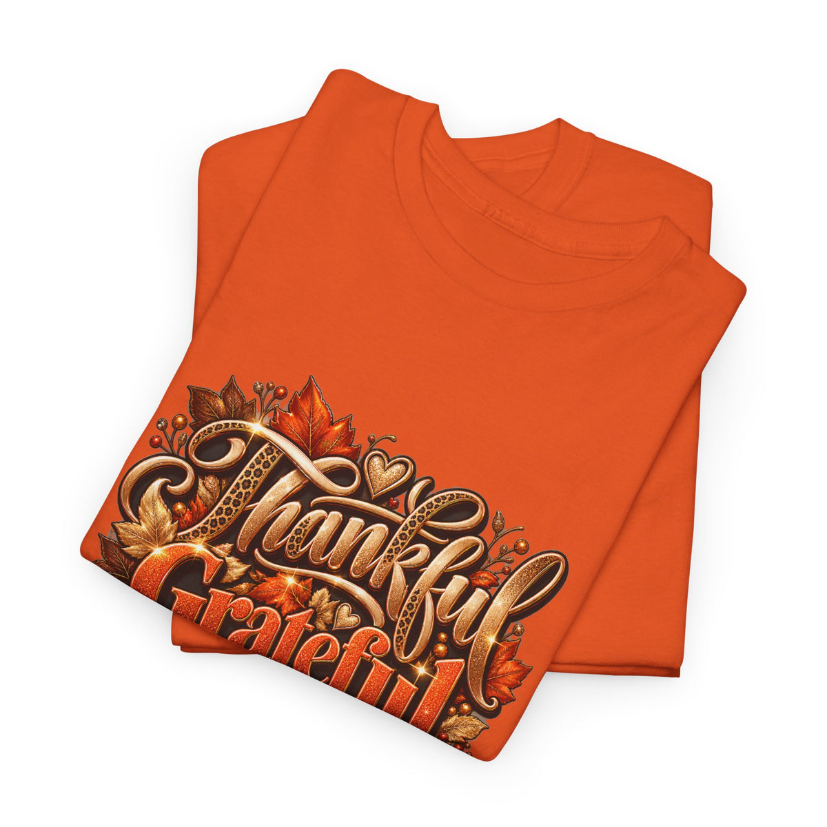 Thankful Grateful Blessed Tee - Fall Thanksgiving Shirt - Strictly Positivity