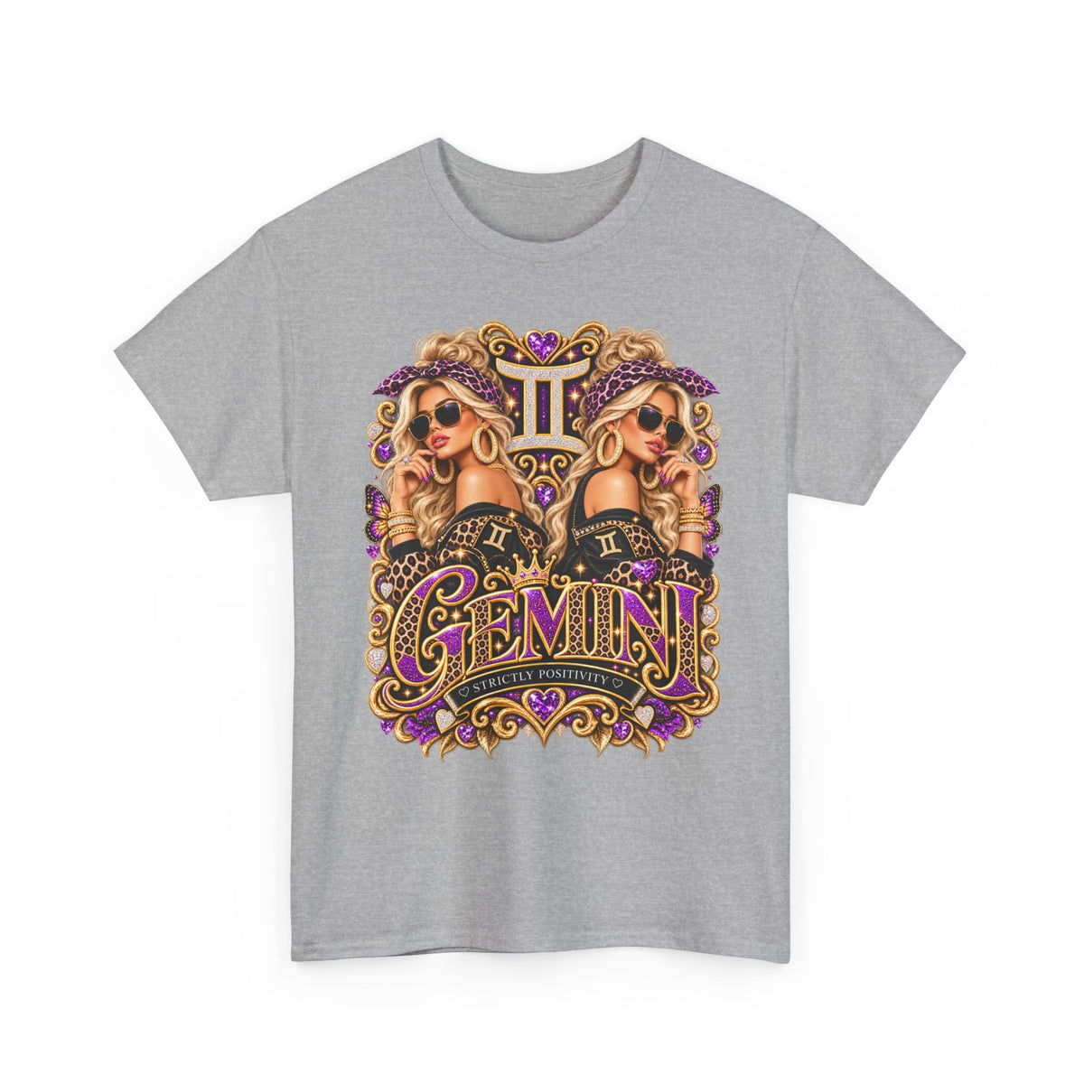 Gemini Zodiac Tee — Stylish Double Goddess Astrology Shirt - Strictly Positivity