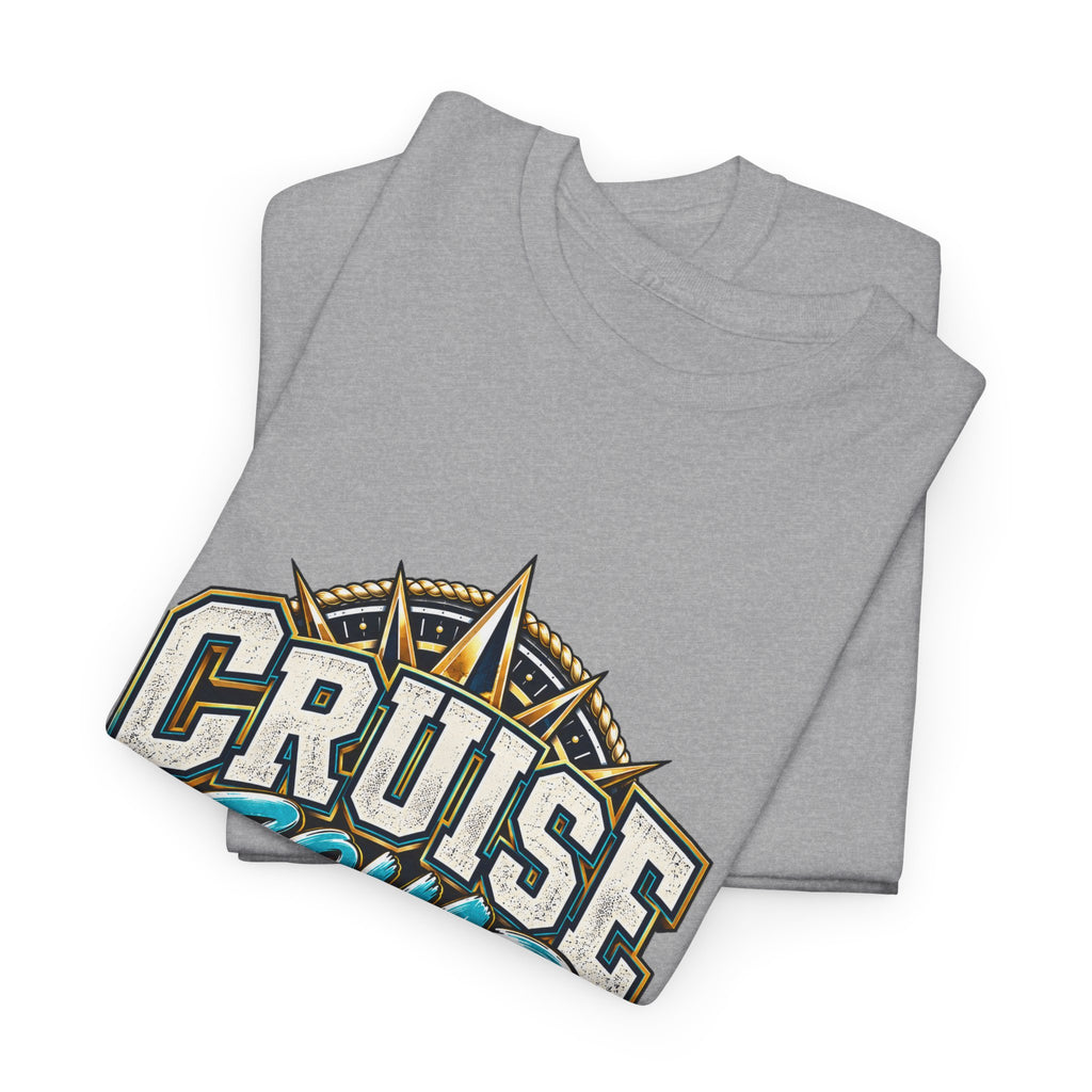 Cruise Squad Graphic Tee – Nautical Ship Compass Shirt - Strictly Positivity