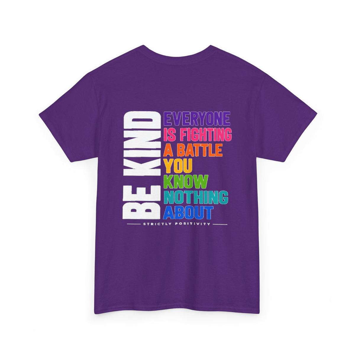 Kindness Graphic Tee — "Little Kindness Goes a Long Way" Rainbow Inspirational T-Shirt - Strictly Positivity