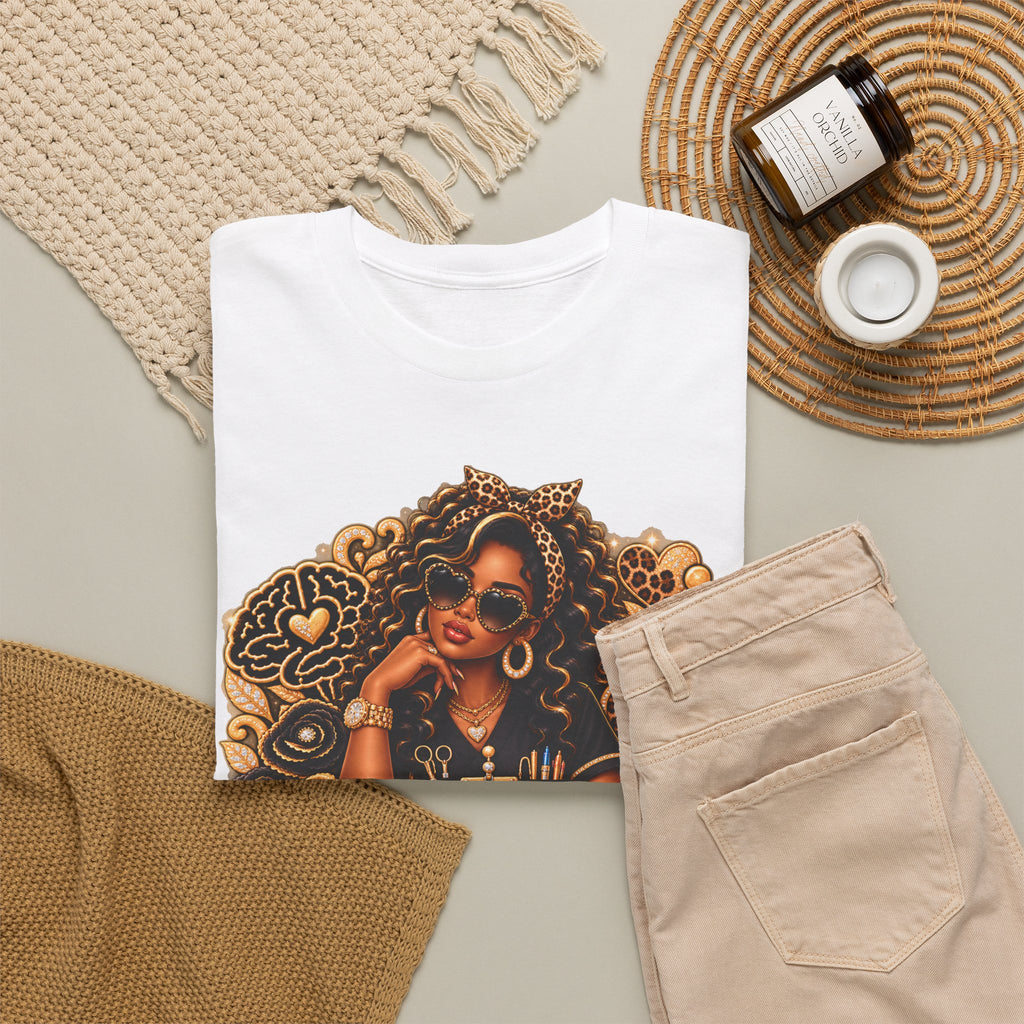 COTA Empowered Woman Graphic Tee — Black Girl Magic Vintage Afrocentric Design - Strictly Positivity