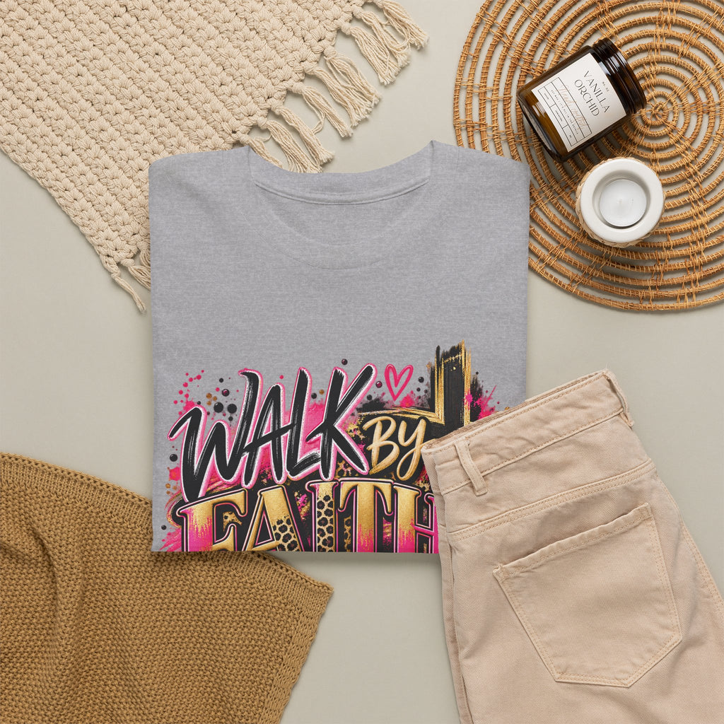 Faith T-Shirt — "Walk by Faith Not by Sight" Inspirational Christian Tee - Strictly Positivity