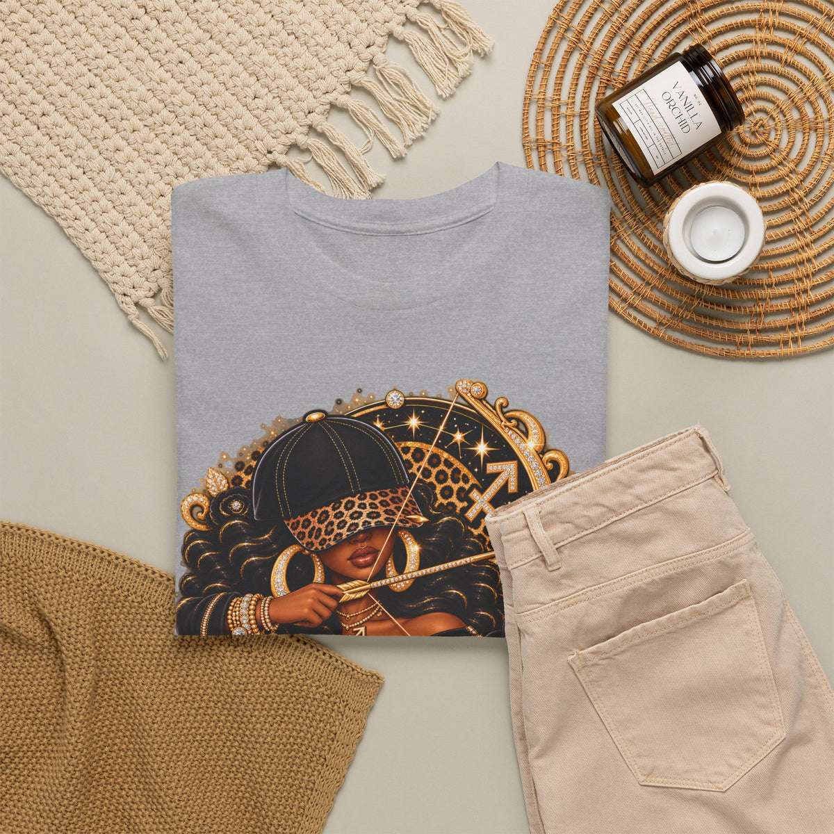 Sagittarius Zodiac Tee — Bold Afrocentric Archer Graphic Shirt - Strictly Positivity