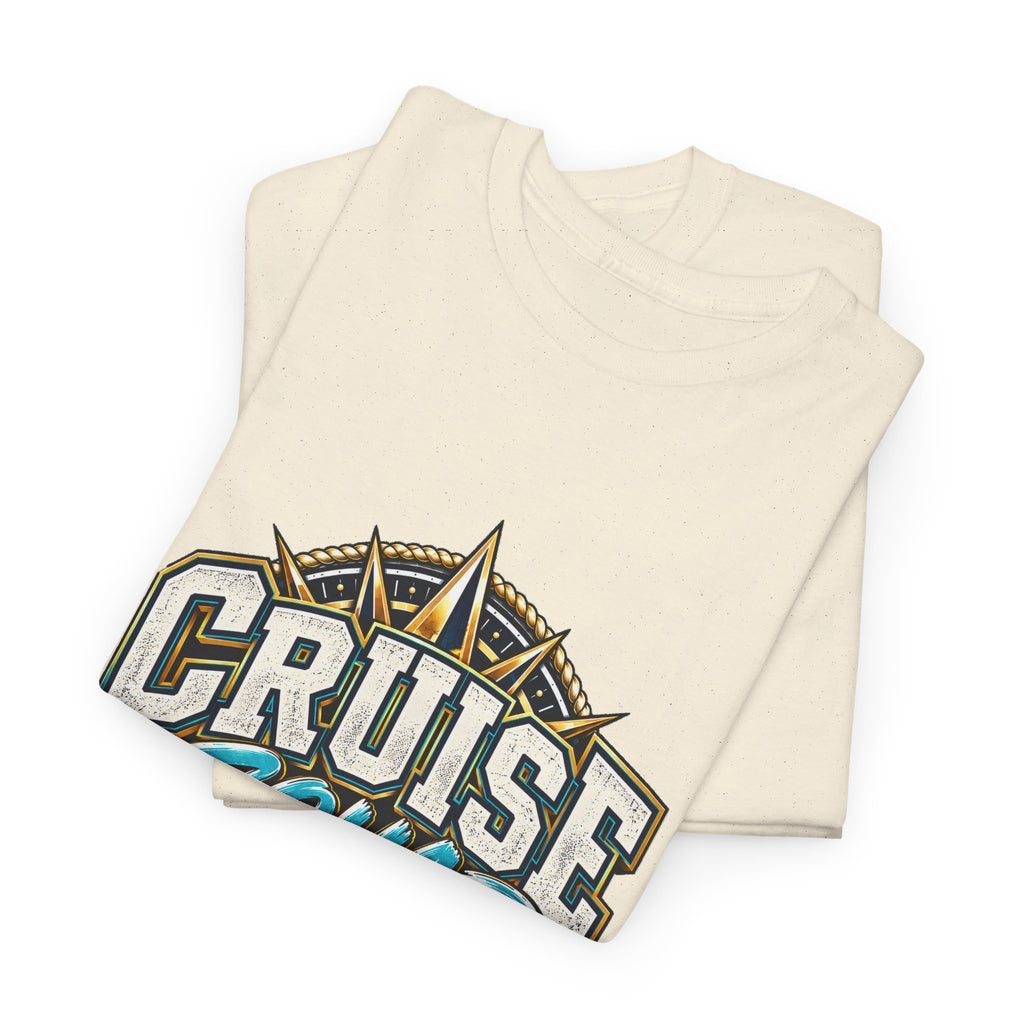 Cruise Squad Graphic Tee – Nautical Ship Compass Shirt - Strictly Positivity