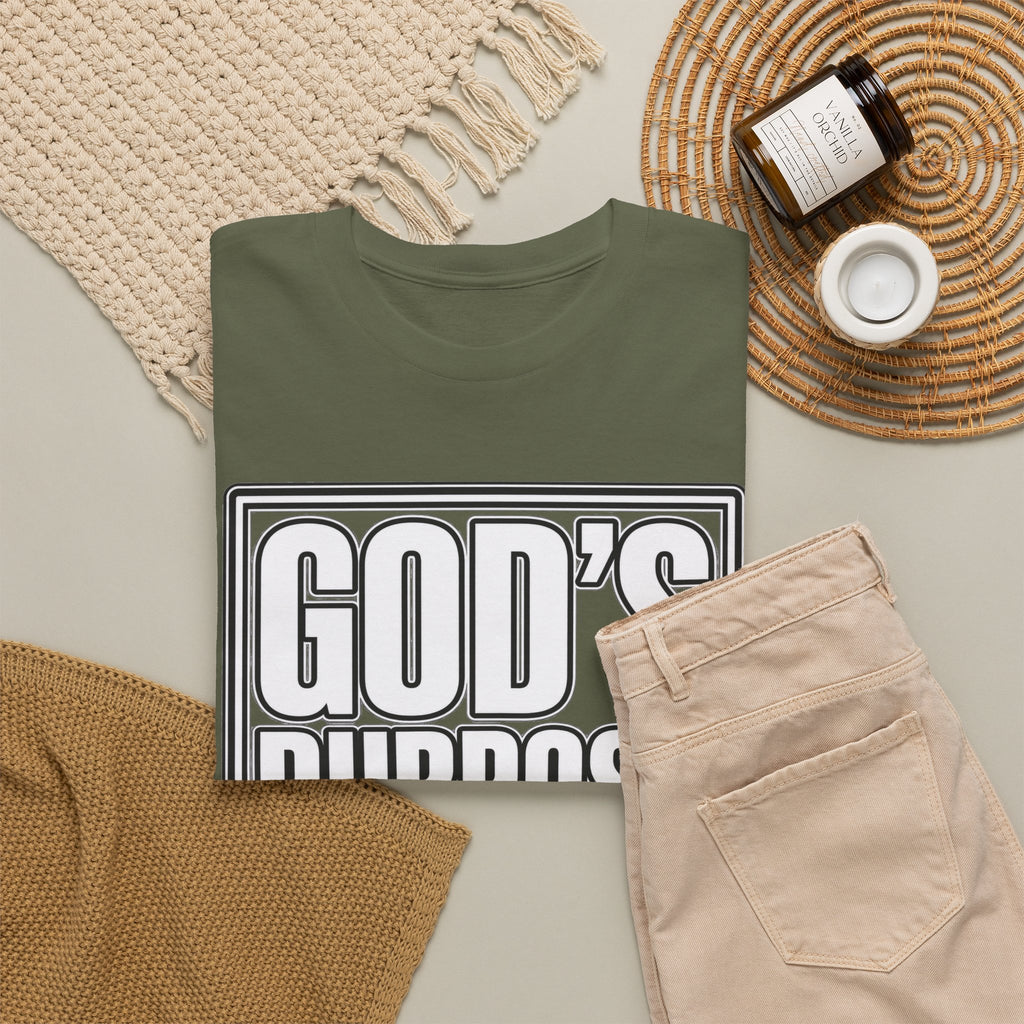 Christian T-Shirt — "God's Purpose Is Greater Than My Plans" Inspirational Tee - Strictly Positivity