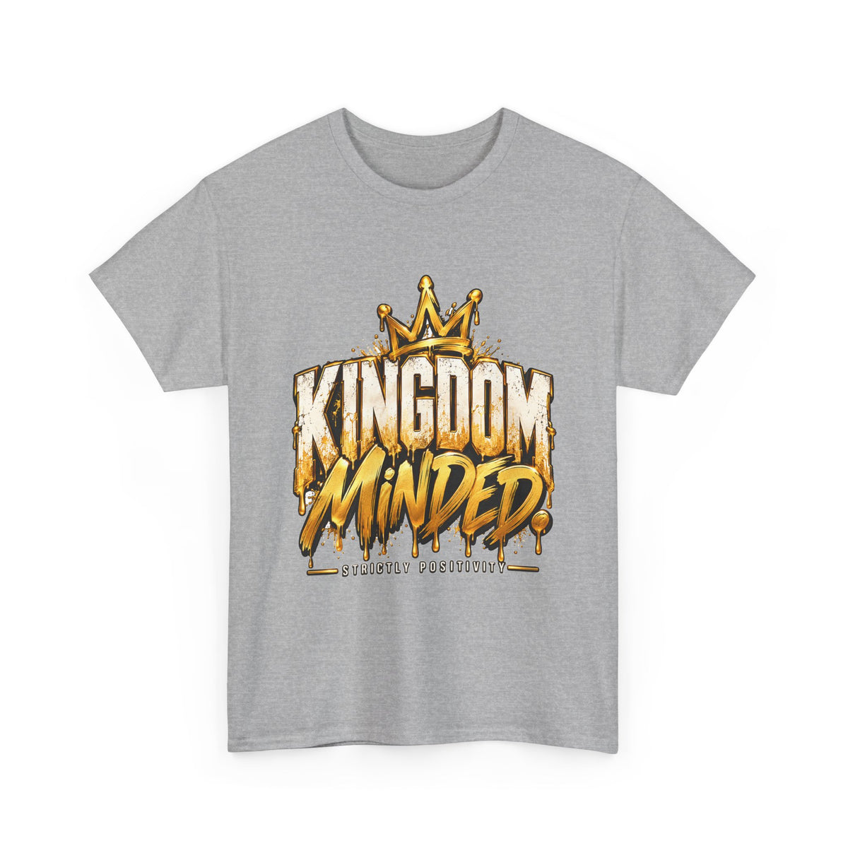 Kingdom Minded Men's Tee — Christian Crown Graphic T-Shirt - Strictly Positivity