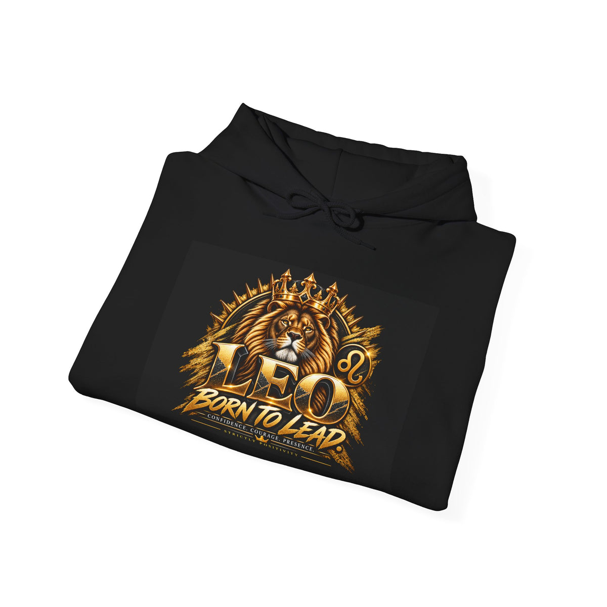 Born to Lead Lion Graphic Hoodie — Bold Inspirational Leadership Sweatshirt - Strictly Positivity
