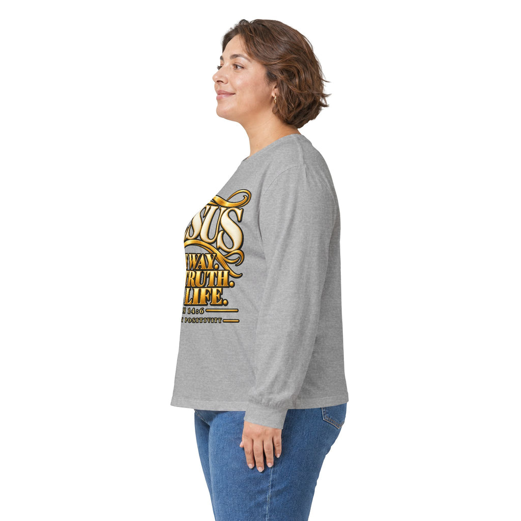 Jesus "The Way The Truth The Life" Long Sleeve Tee - Strictly Positivity