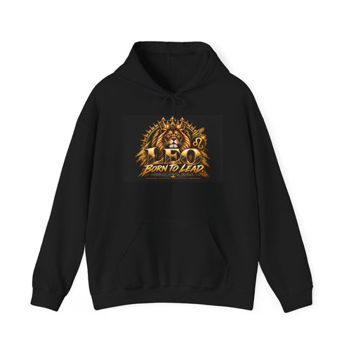 Born to Lead Lion Graphic Hoodie — Bold Inspirational Leadership Sweatshirt - Strictly Positivity