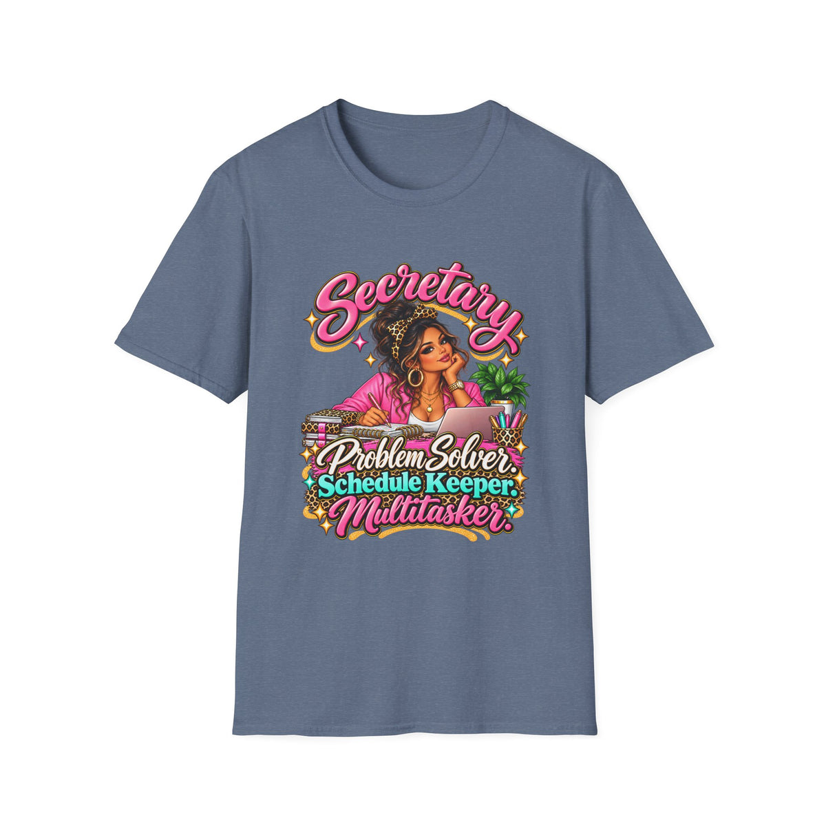 Latina Secretary T-Shirt | Problem Solver, Schedule Keeper, Multitasker | STRICTLY POSITIVITY - Strictly Positivity