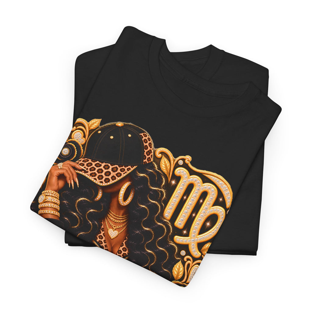 Virgo Zodiac T-Shirt - Vintage Floral Astrology Tee - Strictly Positivity
