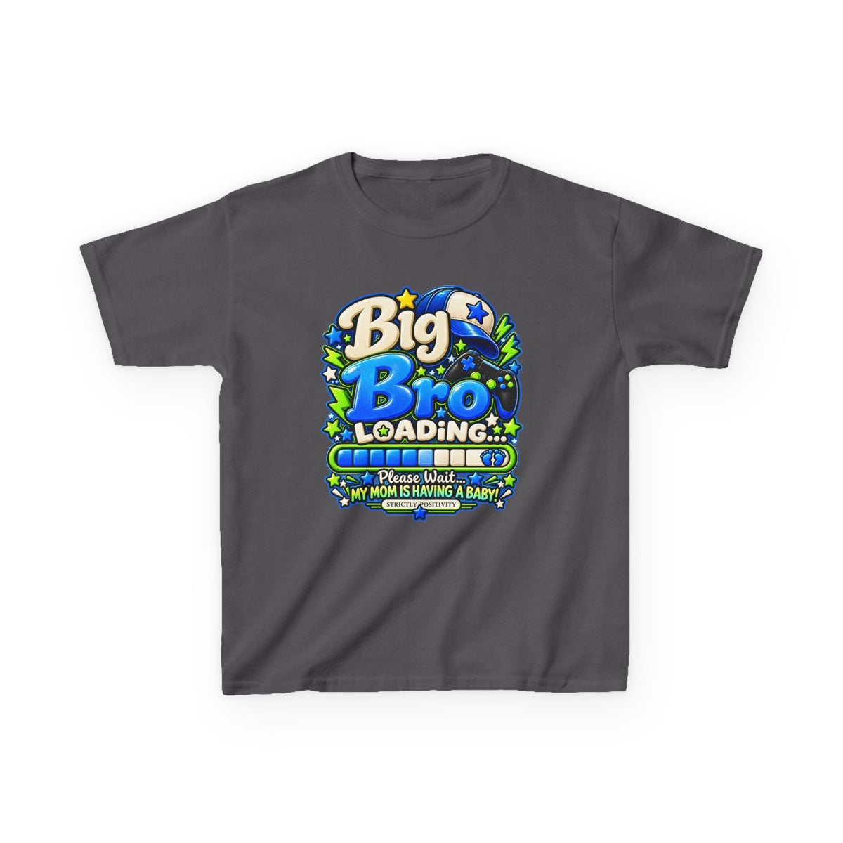 Big Bro Loading Kids Tee – Funny New Big Brother Announcement Shirt - Strictly Positivity