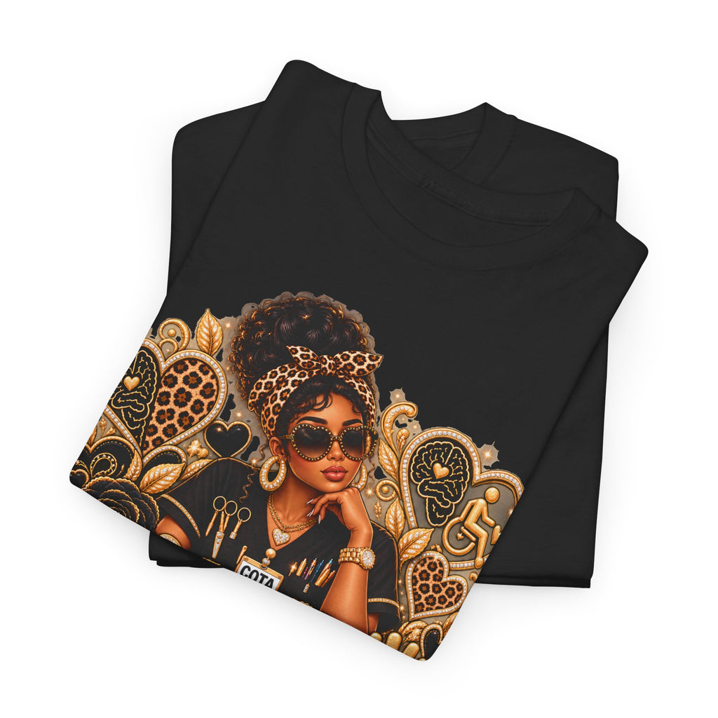 COTA Afro Queen Graphic Tee — Black Girl Magic Retro Design - Strictly Positivity