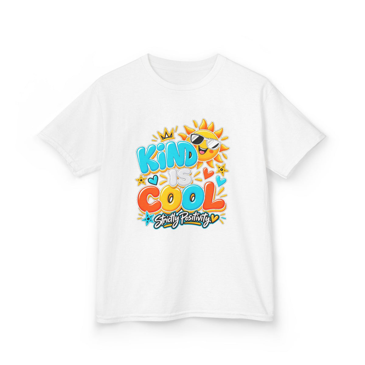 Kids Tee — "Kind Is Cool" Sunny Graphic - Strictly Positivity