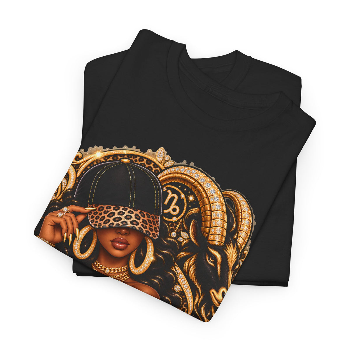 Capricorn Zodiac T-Shirt — Stylish Black Woman Astrology Tee - Strictly Positivity