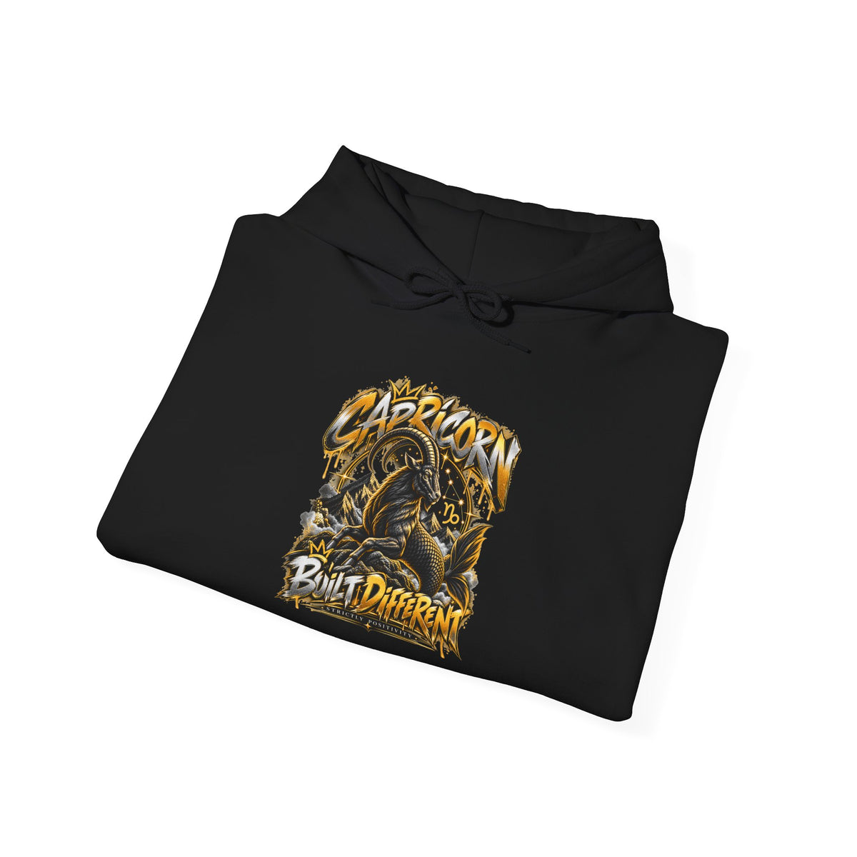 Capricorn Goat Skull Hoodie – “Born to Darkness” Gothic Zodiac Sweatshirt - Strictly Positivity