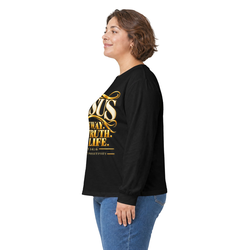 Jesus "The Way The Truth The Life" Long Sleeve Tee - Strictly Positivity