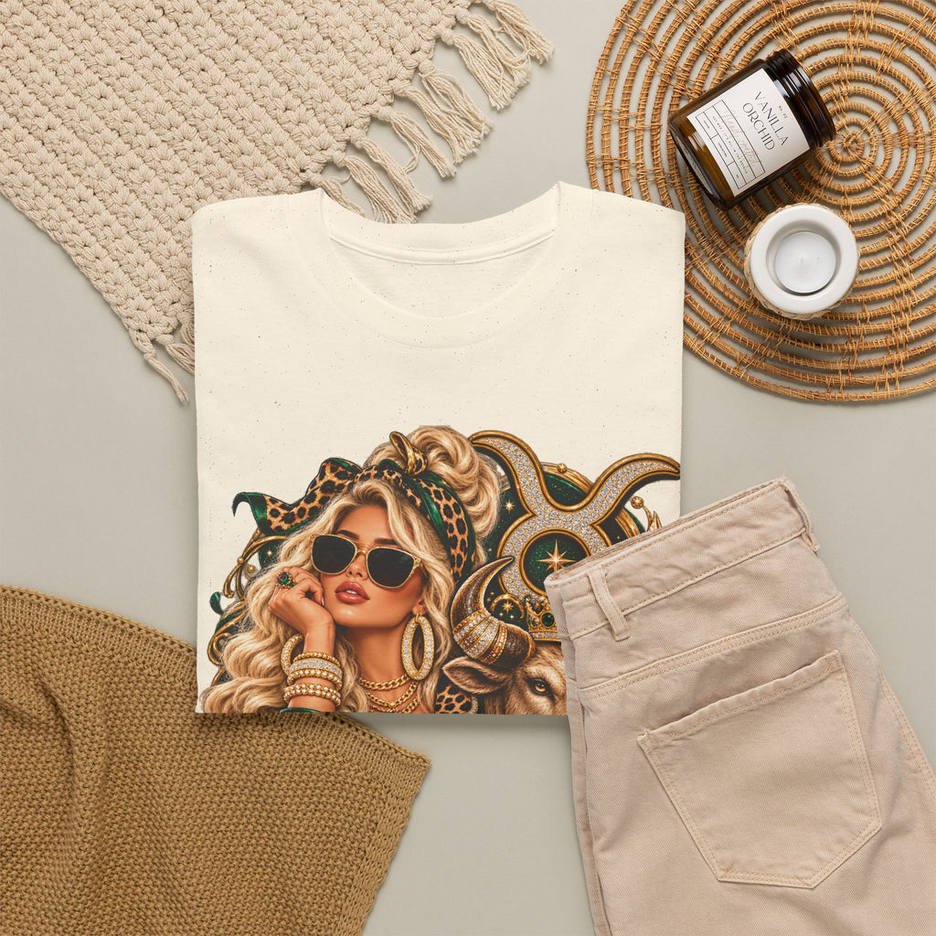 Taurus Zodiac T‑Shirt — Stylish Bull & Glam Girl Astrology Tee - Strictly Positivity
