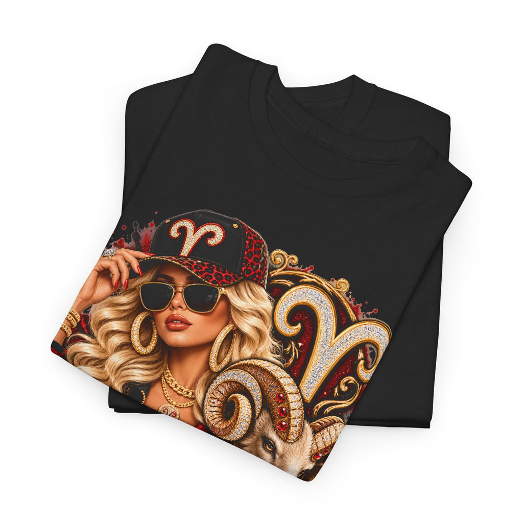 Aries Zodiac T-Shirt — Bold Ram Astrology Tee (Aries) - Strictly Positivity