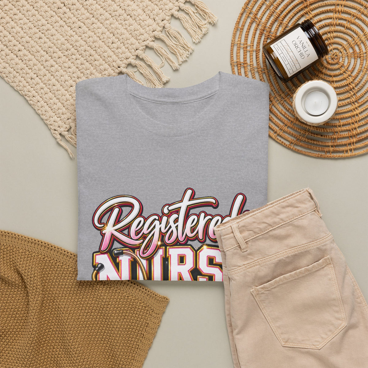 Nurse T-Shirt - "Registered Nurse Caring Is My Calling" Graphic Tee - Strictly Positivity