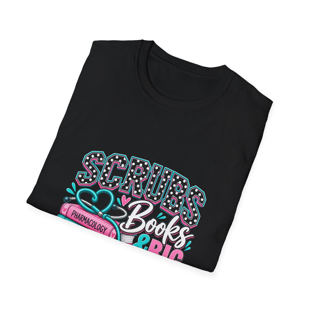 Scrubs, Books & BIG Goals | Healthcare Student Graphic Tee - Strictly Positivity