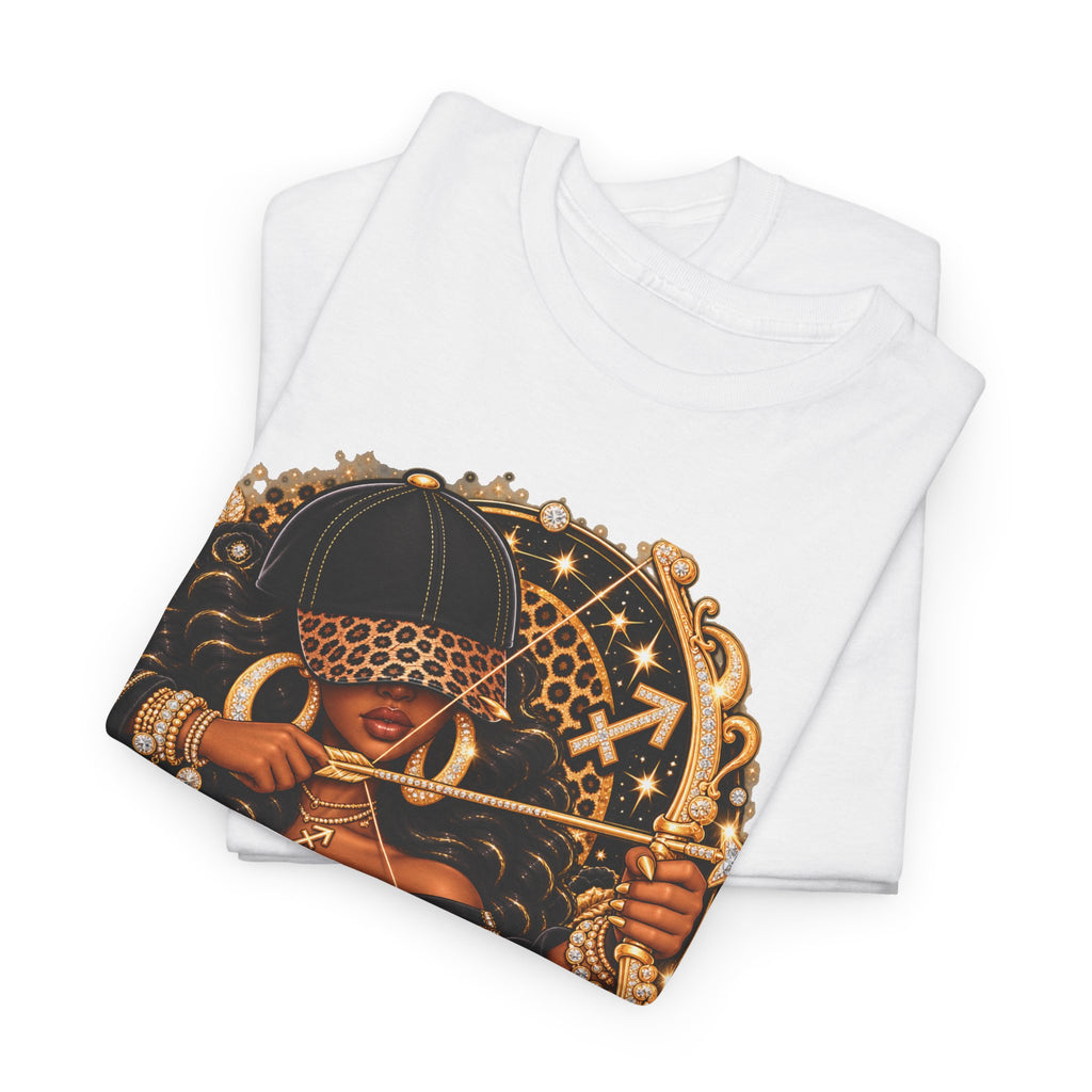 Sagittarius Zodiac Tee — Bold Afrocentric Archer Graphic Shirt - Strictly Positivity