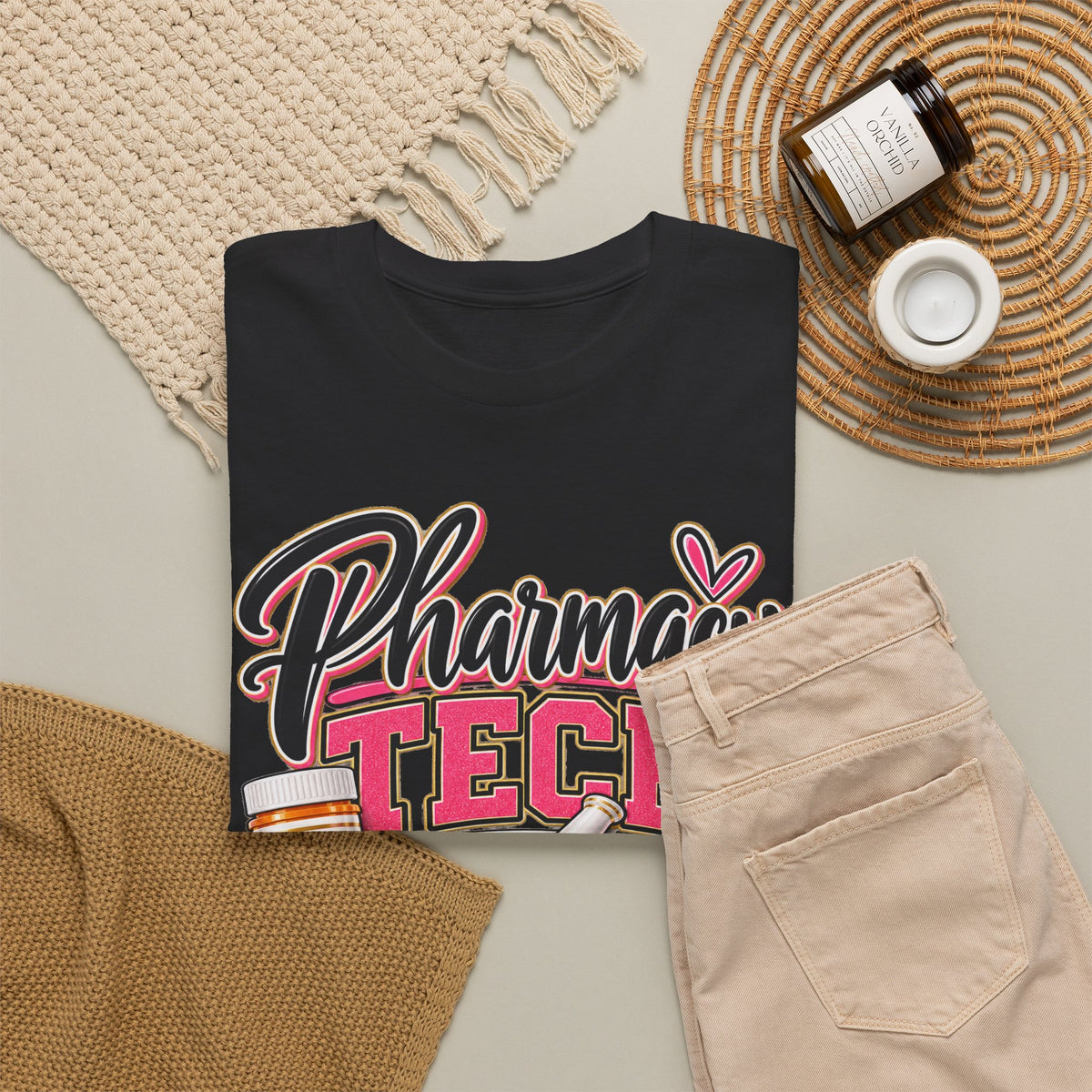 Pharmacy Tech T-Shirt - "Counting Pills, Saving Lives" | Cute Pink Pharmacy Technician Tee - Strictly Positivity