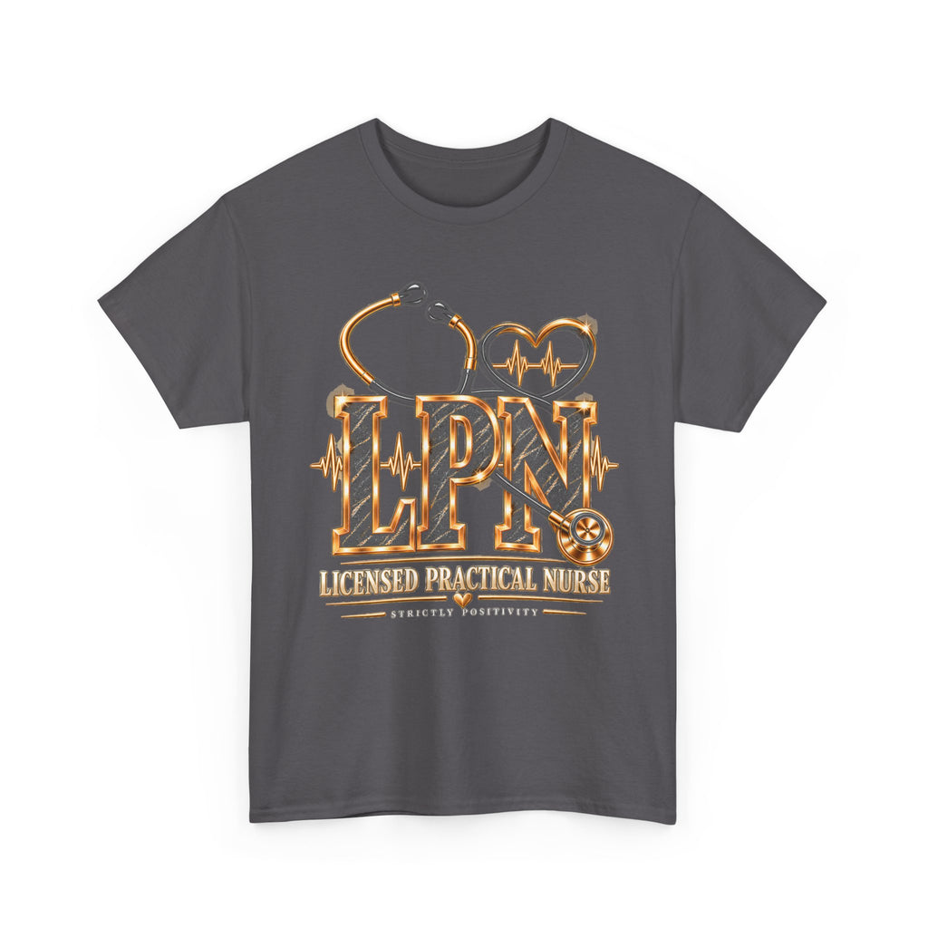 LPN Stethoscope T-Shirt — Licensed Practical Nurse Heartbeat Tee - Strictly Positivity
