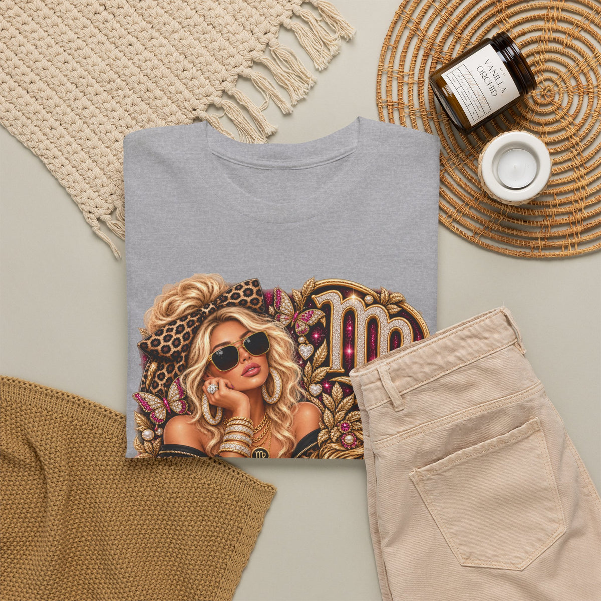 Virgo Zodiac Tee — Retro Glam Virgo Horoscope T-Shirt - Strictly Positivity