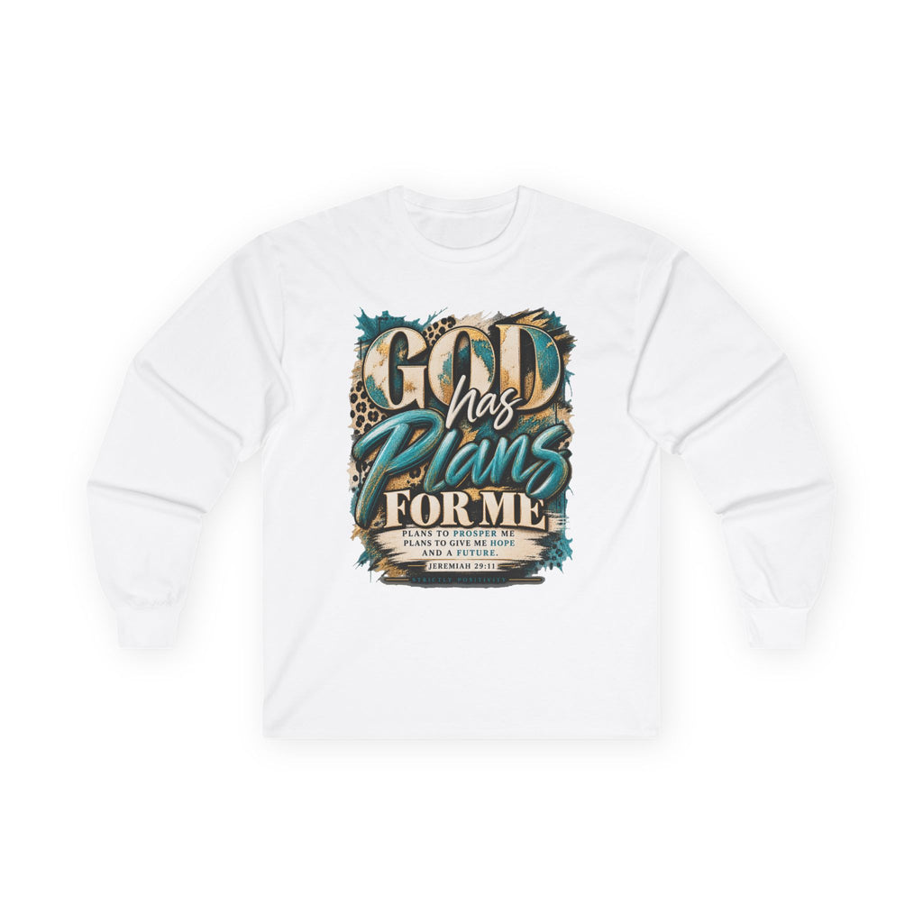 God Has Plans For Me Long Sleeve Tee - Strictly Positivity