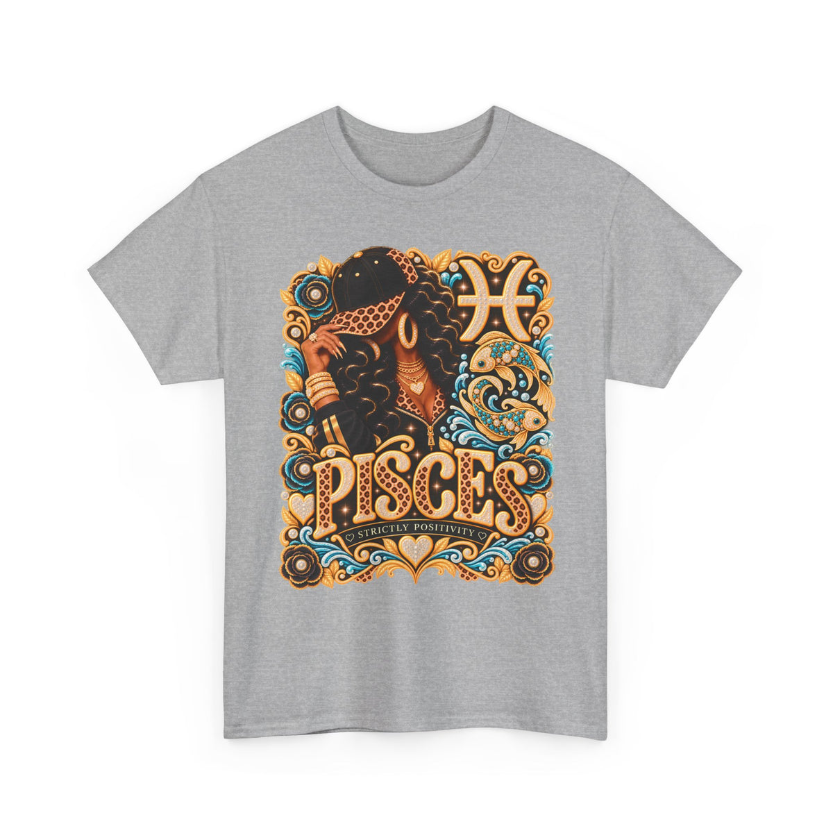 Pisces Zodiac T-Shirt — Vintage Astrological Fish Tee - Strictly Positivity