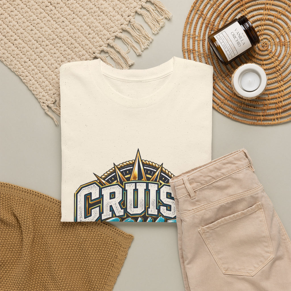 Cruise Squad Graphic Tee – Nautical Ship Compass Shirt - Strictly Positivity