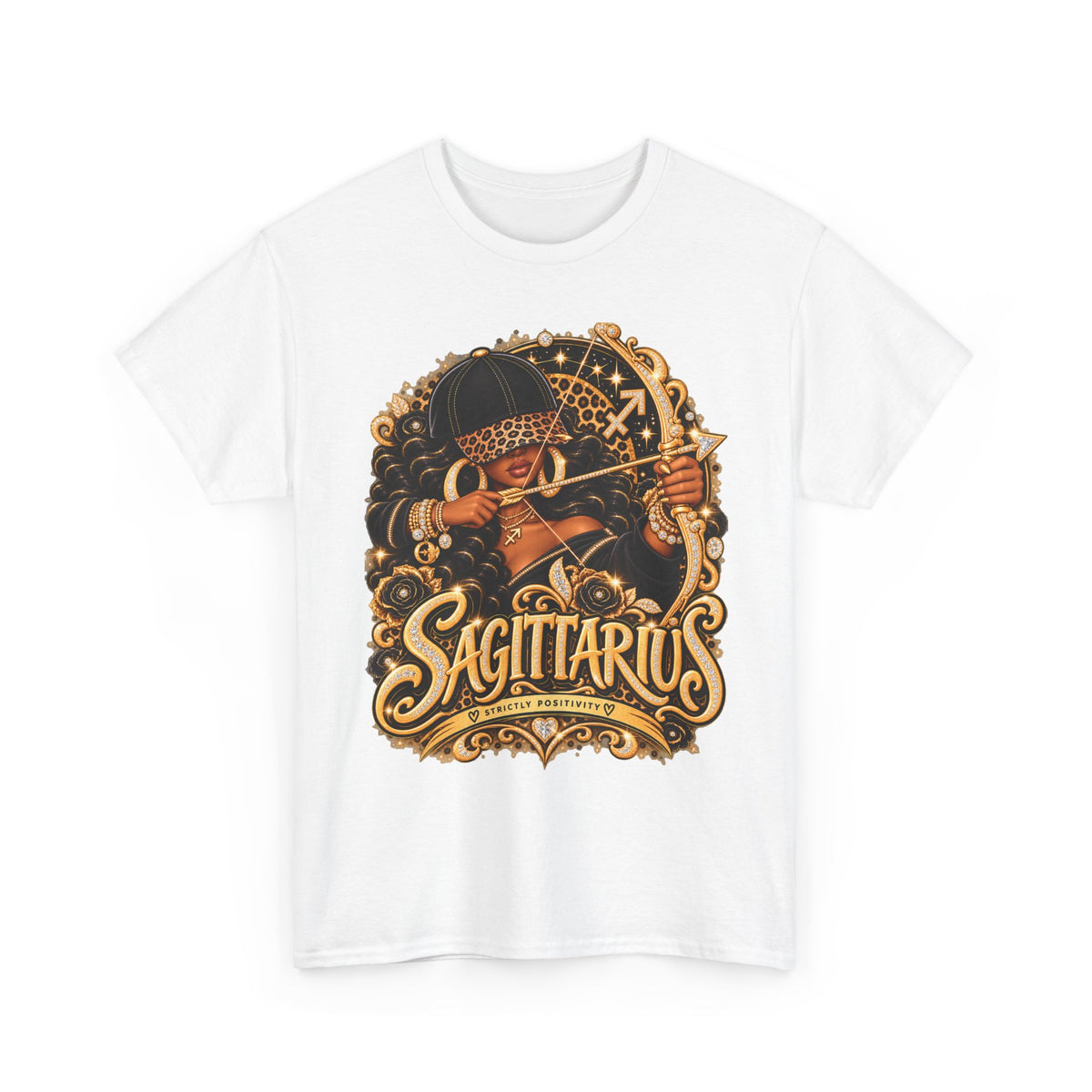 Sagittarius Zodiac Tee — Bold Afrocentric Archer Graphic Shirt - Strictly Positivity