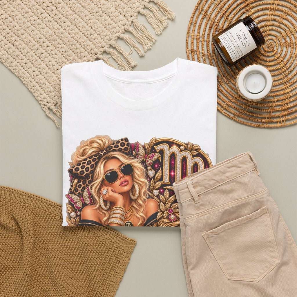 Virgo Zodiac Tee — Retro Glam Virgo Horoscope T-Shirt - Strictly Positivity