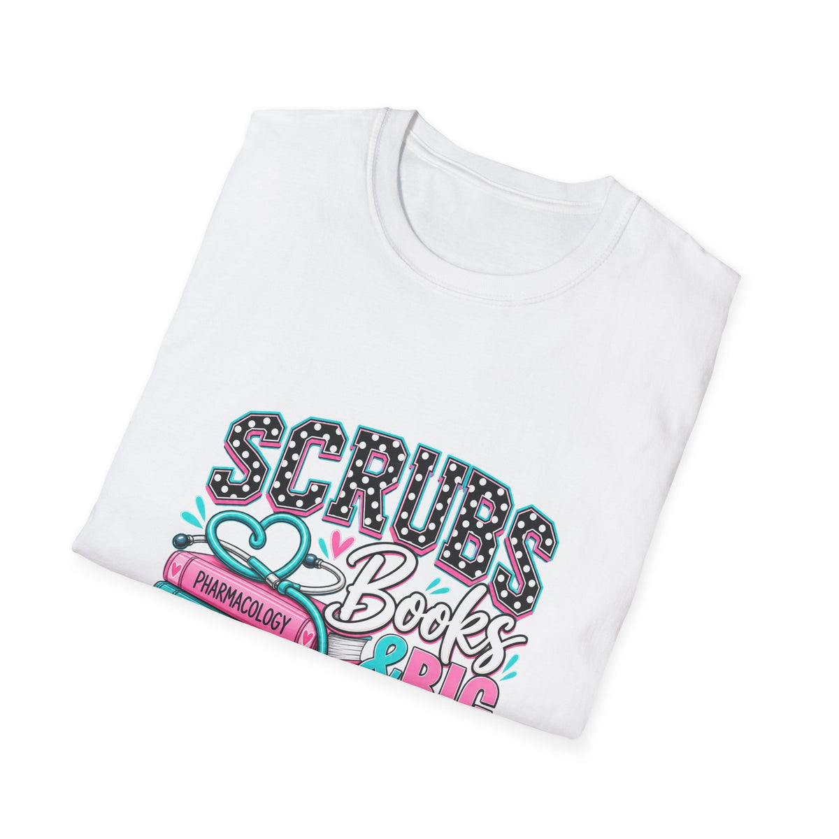 Scrubs, Books & BIG Goals | Healthcare Student Graphic Tee - Strictly Positivity