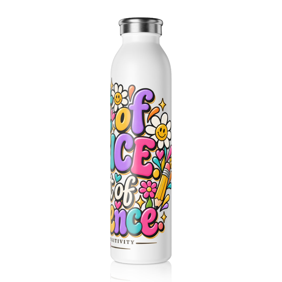 Out of Office Out of Patience Slim Water Bottle – Retro Teacher Gift | Strictly Positivity - Strictly Positivity