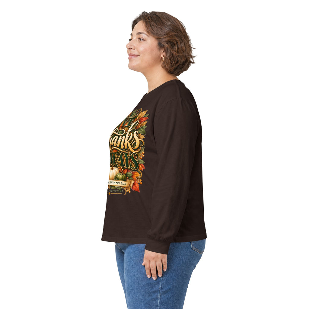 Give Thanks Always Thanksgiving Scripture T-Shirt | Strictly Positivity - Strictly Positivity