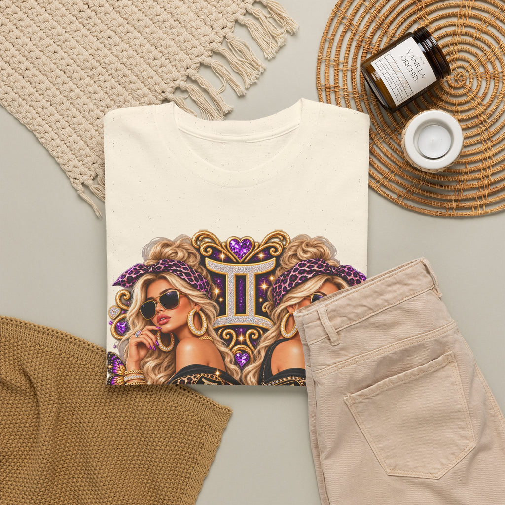 Gemini Zodiac Tee — Stylish Double Goddess Astrology Shirt - Strictly Positivity