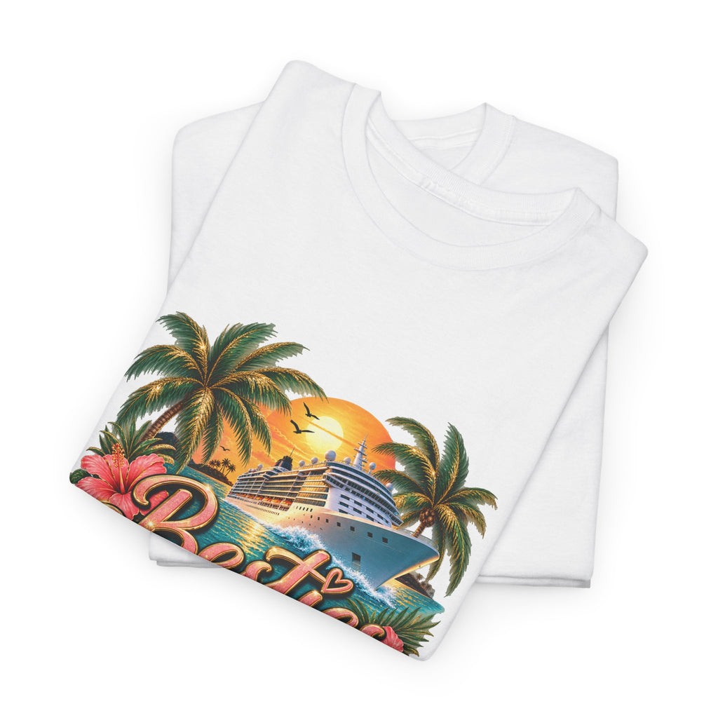 Custom listing Cruise T-Shirt - "Besties Cruise 2026" Tropical Boat Tee - Strictly Positivity