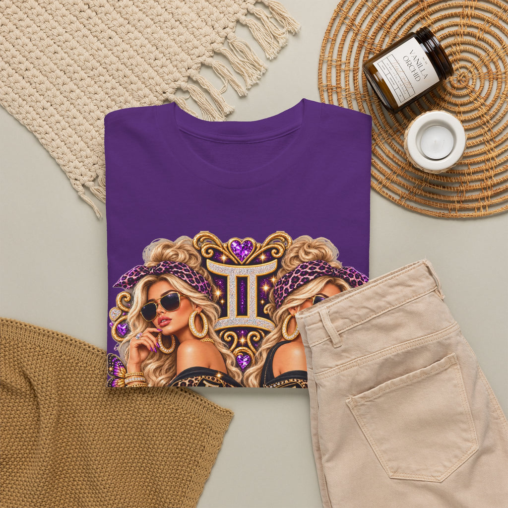 Gemini Zodiac Tee — Stylish Double Goddess Astrology Shirt - Strictly Positivity