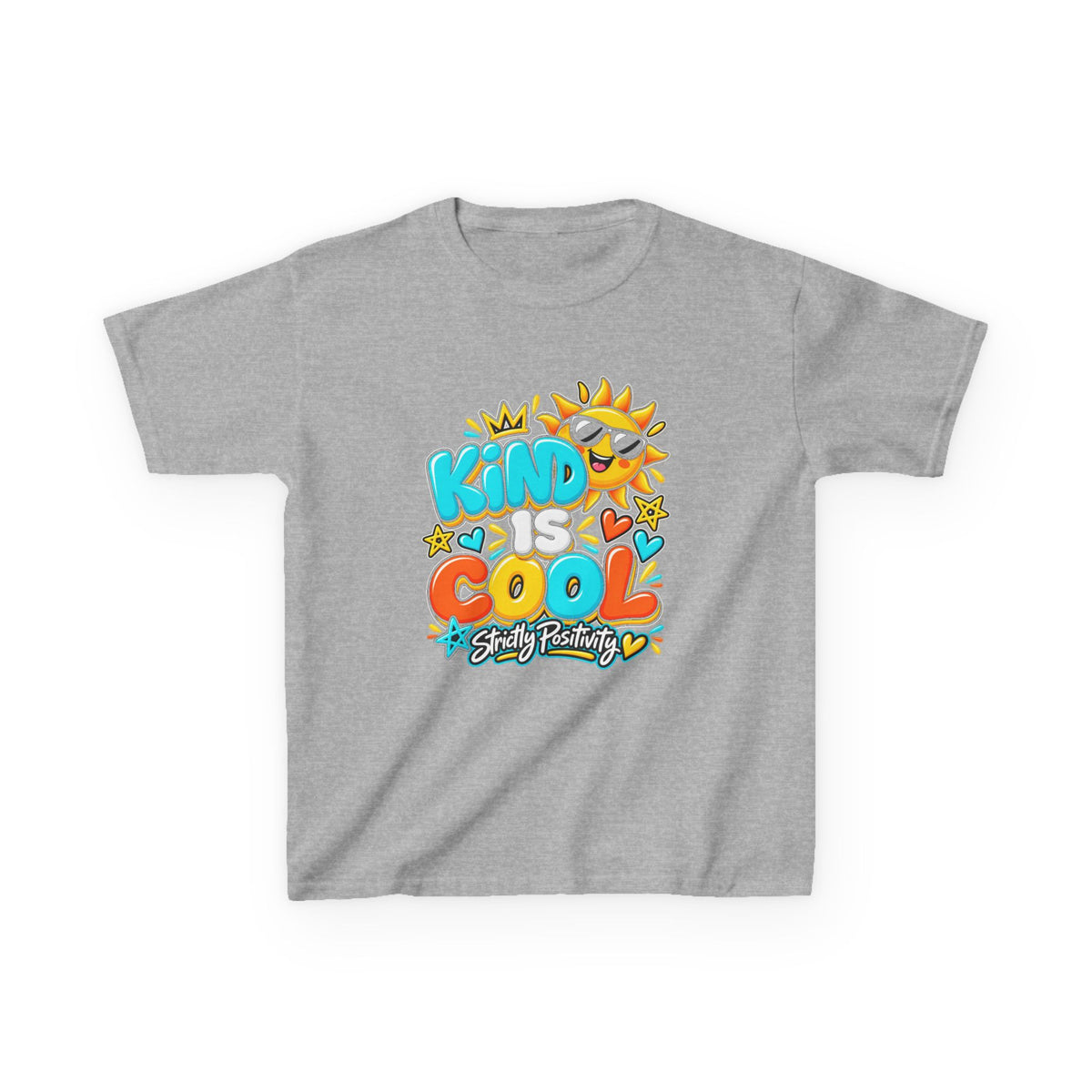 Kids Tee — "Kind Is Cool" Sunny Positive Graphic Shirt - Strictly Positivity