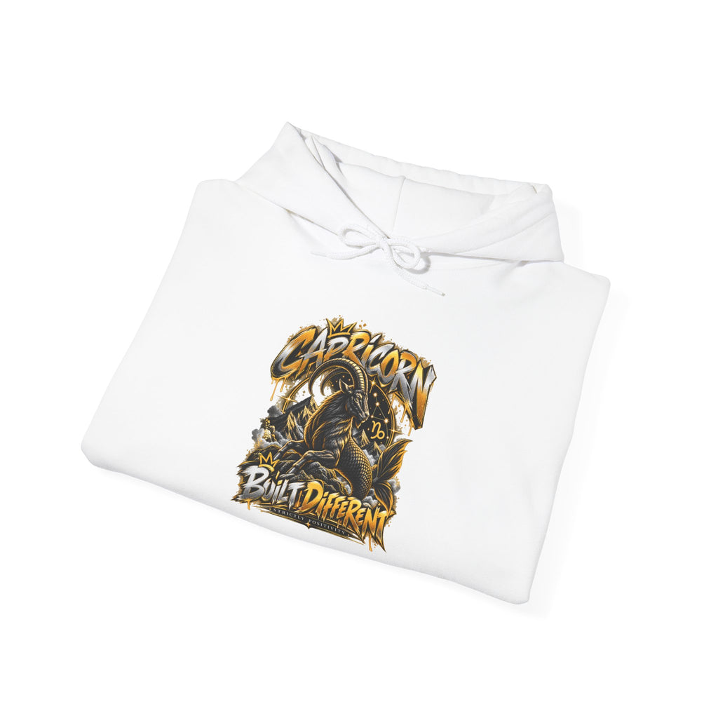 Capricorn Zodiac Hoodie — 'Capricorn Ruler of the Sea-Goat' Graphic Hooded Sweatshirt - Strictly Positivity