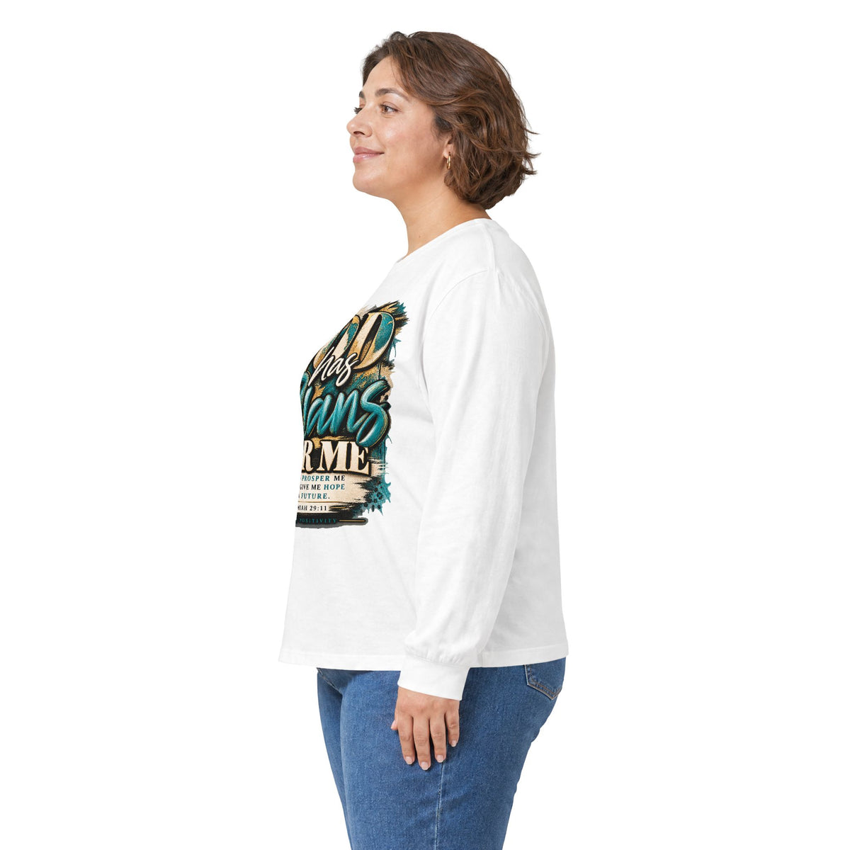 God Has Plans For Me Long Sleeve Tee - Strictly Positivity