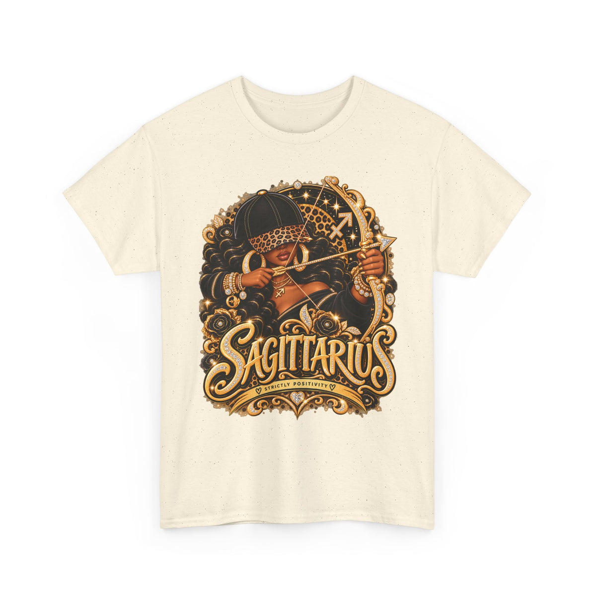 Sagittarius Zodiac Tee — Bold Afrocentric Archer Graphic Shirt - Strictly Positivity
