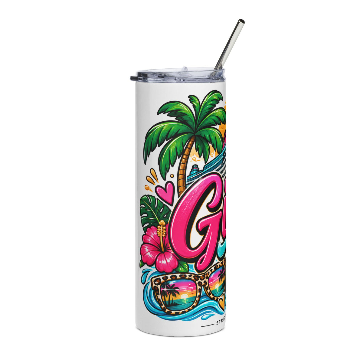 Girls Trip Tumbler | Besties at Sea | Personalized Cruise Gift | STRICTLY POSITIVITY - Strictly Positivity